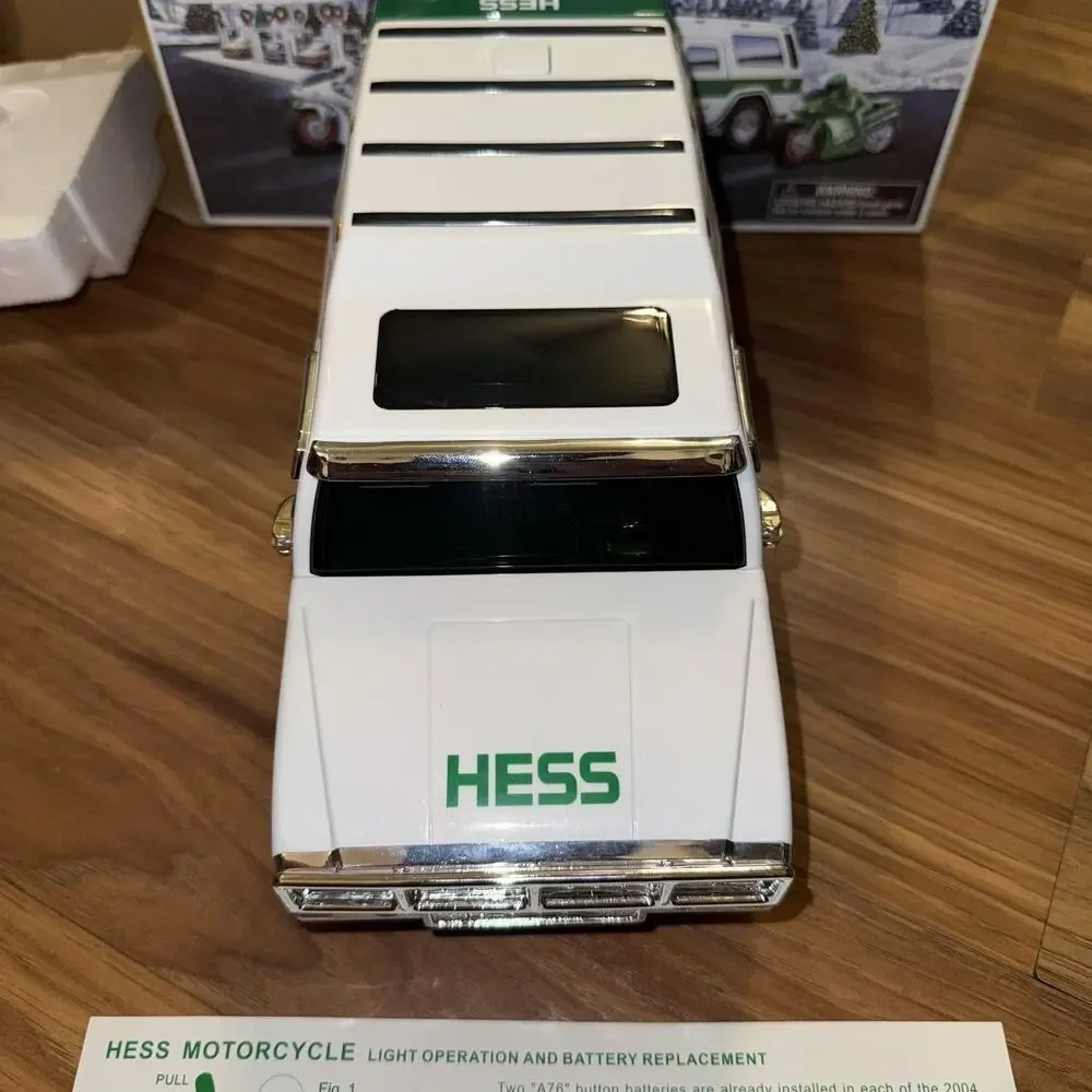 2004 HESS TOY TRUCK SPORT UTILITY VEHICLE AND MOTORCYCLES BRAND NEW IN OPEN BOX